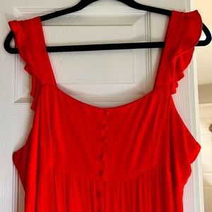 Red Maxi with Buttons